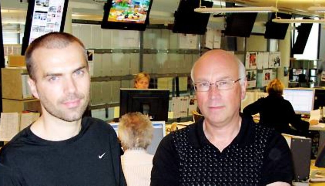 F.v. Sindre Halkjelsvik og Johan Behrentz, hhv. nestleder og leder i klubben i Sunnmørsposten. Foto: Martin Huseby Jensen F.v. Sindre Halkjelsvik og Johan Behrentz, hhv. nestleder og leder i klubben i Sunnmørsposten. Foto: Martin Huseby Jensen