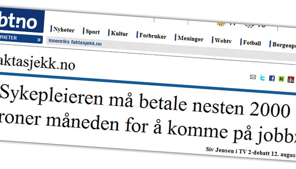 Fra Bergens Tidendes faktasjekk på nett. Fra Bergens Tidendes faktasjekk på nett.