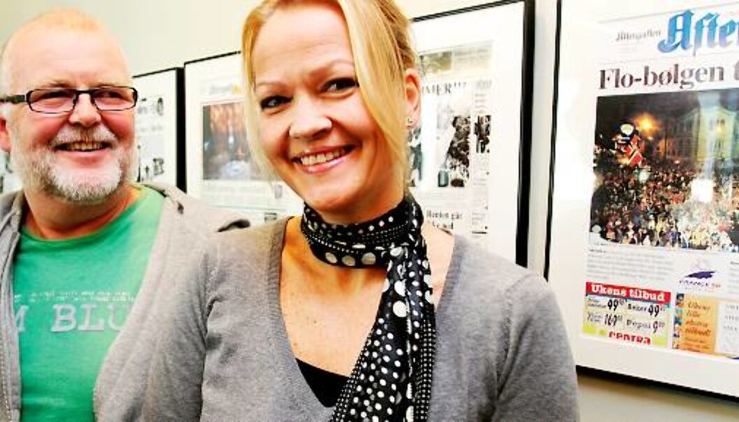 LYKKELIG SLUTT: Morten Sjølli og Kathrine Aspaas er veldig fornøyd med at sluttpakken gir dem mulighet til å skifte spor. Foto: Kathrine Geard LYKKELIG SLUTT: Morten Sjølli og Kathrine Aspaas er veldig fornøyd med at sluttpakken gir dem mulighet til å skifte spor. Foto: Kathrine Geard