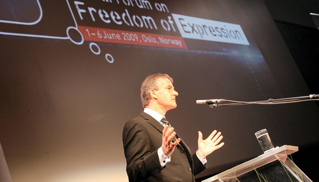 Jonas Gahr Støre åpnet ytringsfrihetskonferansen. Foto: Kathrine Geard Jonas Gahr Støre åpnet ytringsfrihetskonferansen. Foto: Kathrine Geard