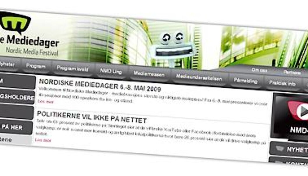 Fra nettsiden til Nordiske Mediedager. Fra nettsiden til Nordiske Mediedager.