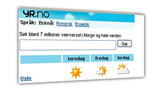 Yr.no ga NRK mobil opptur