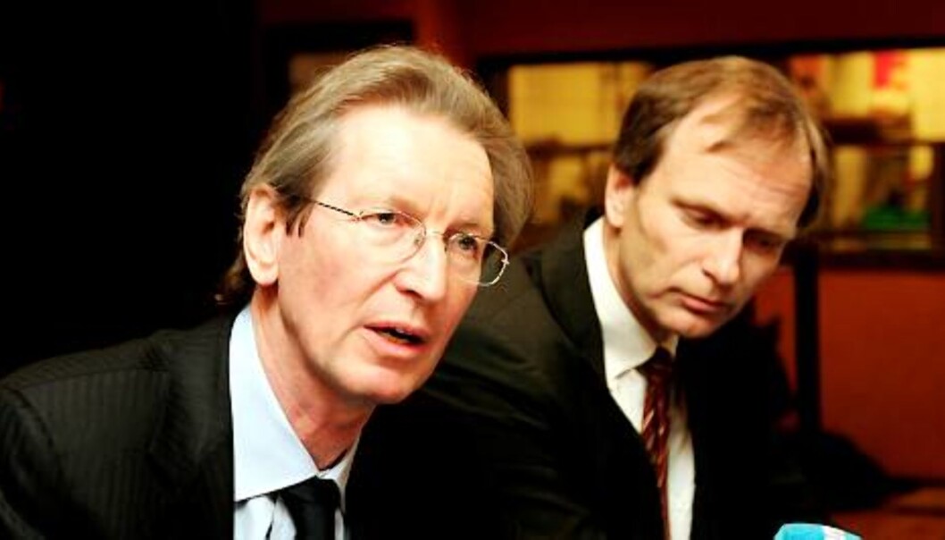 Mecom-sjef David Montgomery og styreleder i Edda, Truls Velgaard. Foto: Birgit Dannenberg Mecom-sjef David Montgomery og styreleder i Edda, Truls Velgaard. Foto: Birgit Dannenberg