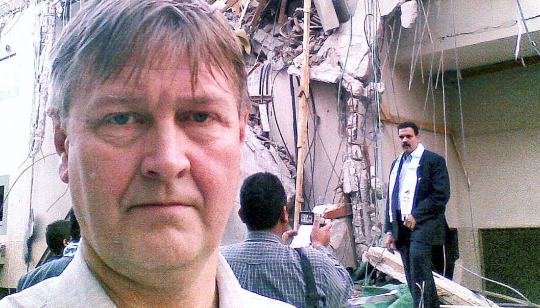 Kjetil Haanes på et besøk i Palestina tidligere i år. Kjetil Haanes på et besøk i Palestina tidligere i år.