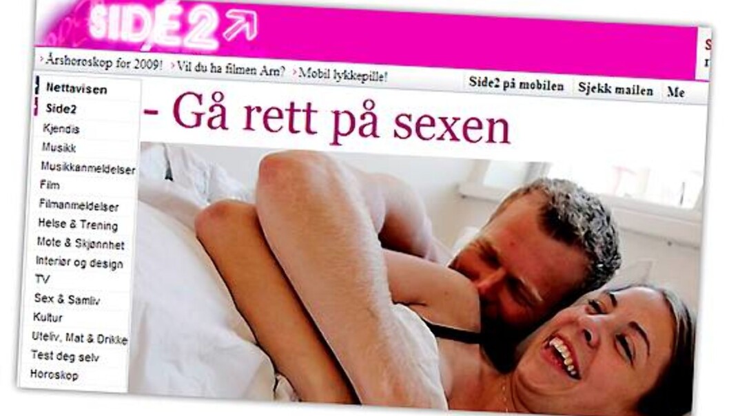 Skjermdump fra side2.no. Skjermdump fra side2.no.