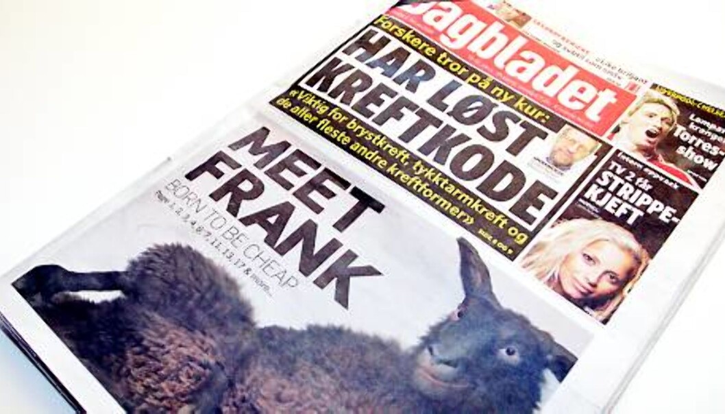 Faksimile av dagens Dagbladet, 2. februar 2009. Faksimile av dagens Dagbladet, 2. februar 2009.