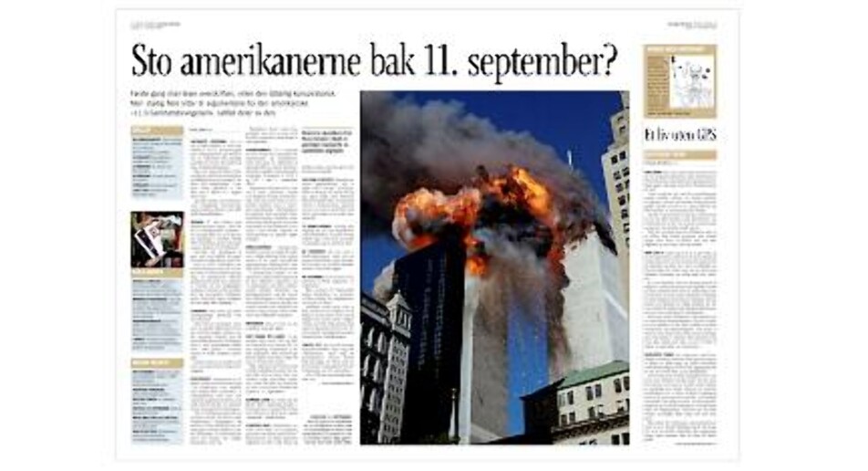 911-konspirasjon i Aftenbladet