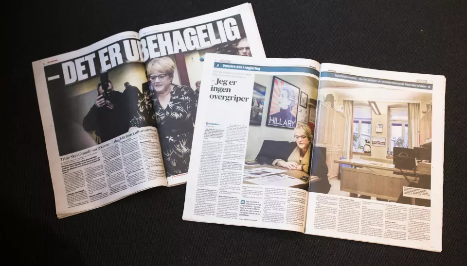 VG og Aftenposten har intervjuet Skei Grande om ryktene som blant annet handler om seksuelle overgrep. Foto: Kristine Lindebø
