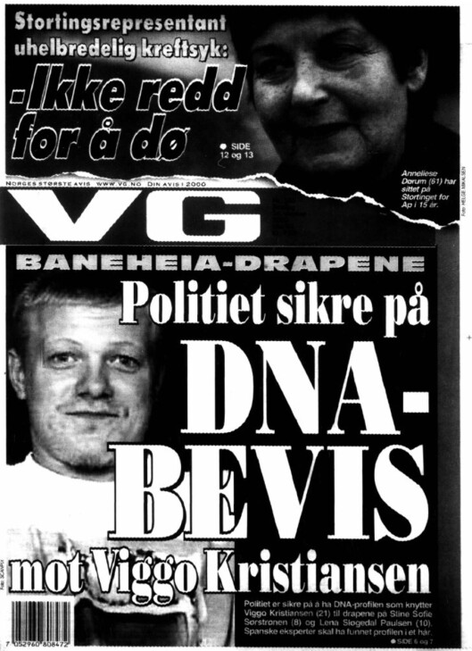DNA-spor er noe av det som diskuteres i saken.<br>Faksimile VG 26. oktober 2000 DNA-spor er noe av det som diskuteres i saken.<br>Faksimile VG 26. oktober 2000