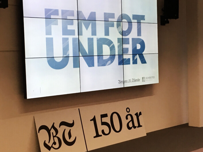Fra evalueringsmøtet i Bergens Tidende 15.januar, da de evaluerte satsningen Fem fot under, av journalist Bjørn Asle Nord. Foto: Bjørn Asle Nord Fra evalueringsmøtet i Bergens Tidende 15.januar, da de evaluerte satsningen Fem fot under, av journalist Bjørn Asle Nord. Foto: Bjørn Asle Nord