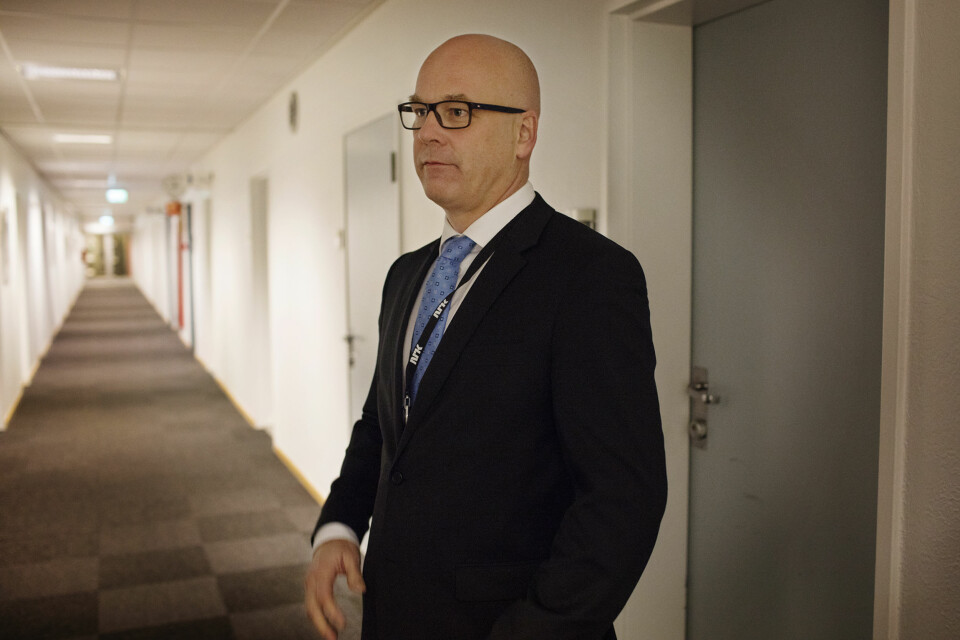 Thor Gjermund Eriksen vil ikke svare på spørsmål rundt undersøkelsen om seksuell trakassering i NRK. Foto: Andrea Gjestvang