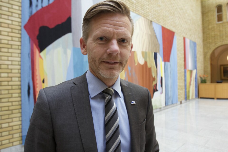 Høyres mediepolitiske talsperson Tage Pettersen i Stortinget. Foto: Glenn Slydal Johansen