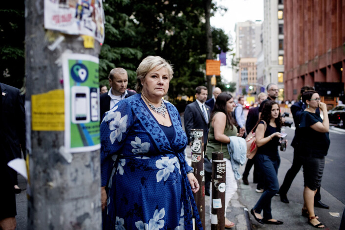 Ida von Hanno Bast følger statsministeren under hennes tredagers-opphold i New York. Foto: Ida von Hanno Bast, Dagens Næringsliv Ida von Hanno Bast følger statsministeren under hennes tredagers-opphold i New York. Foto: Ida von Hanno Bast, Dagens Næringsliv