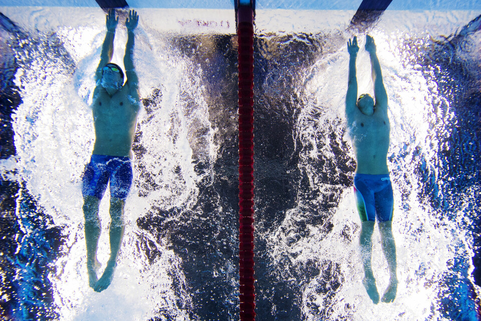 OL i Rio de Janeiro i 2016: Amerikanske Michael Phelps vinner finalen på 200 meter medley foran Ungarns Tamas Kenderesi. Foto: Joel Marklund / BILDBYRÅN