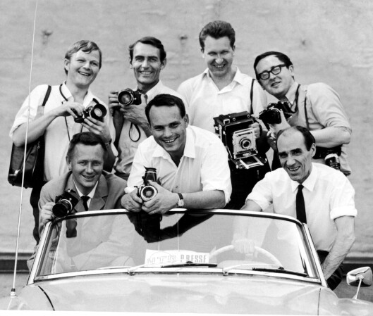 Fotografene i NTBs fotoavdeling en gang på 1970-tallet.<br>Foran fra v: Arild Hordnes, Erik Thorberg og redaktør Stig<br>Vanberg. Bak fra v: Vidar Knai, Henrik Laurvik, Jan Dahl og<br>Svein Hammerstad. Foto: NTB scanpix Fotografene i NTBs fotoavdeling en gang på 1970-tallet.<br>Foran fra v: Arild Hordnes, Erik Thorberg og redaktør Stig<br>Vanberg. Bak fra v: Vidar Knai, Henrik Laurvik, Jan Dahl og<br>Svein Hammerstad. Foto: NTB scanpix