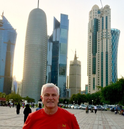 Frode Rekve i Qatar. Foto: privat Frode Rekve i Qatar. Foto: privat