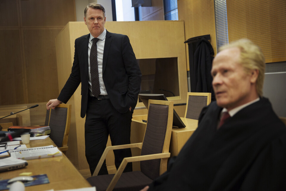 Kirurg Per Kristian Eide (til venstre) og hans advokat Per Danielsen da søksmålet mot TV 2 var oppe i Oslo tingrett i vår. Foto: Andrea Gjestvang Kirurg Per Kristian Eide (til venstre) og hans advokat Per Danielsen da søksmålet mot TV 2 var oppe i Oslo tingrett i vår. Foto: Andrea Gjestvang