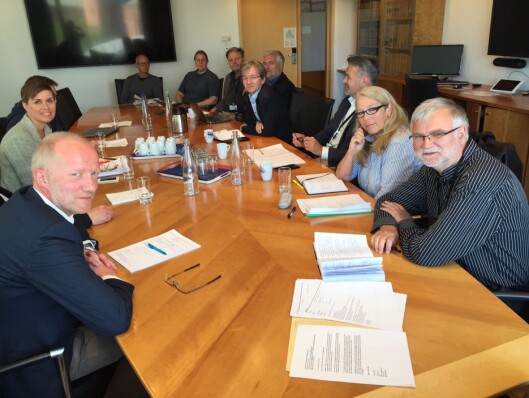Medieorganisasjonene møtte statssekretær Paul<br>Chaffey i forrige uke. Foto: Kristine Foss Medieorganisasjonene møtte statssekretær Paul<br>Chaffey i forrige uke. Foto: Kristine Foss