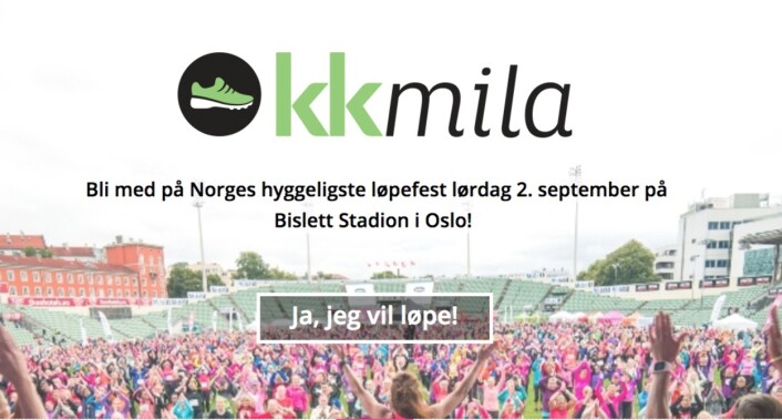 Skjerdump fra påmeldingen til KKmila Skjerdump fra påmeldingen til KKmila