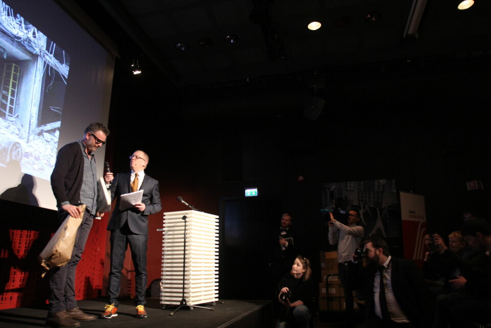 Aleksander Nordahl vant den gjeveste prisen under Årets Bilde-utdelingen. Foto: Martin Huseby Jensen.