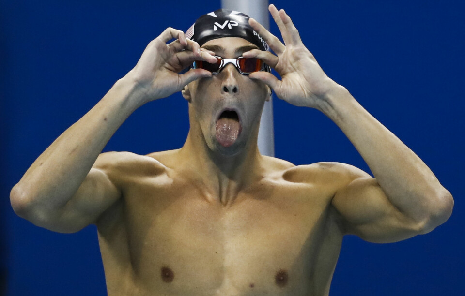 Phelps-fest Foto: Odd R. Andersen