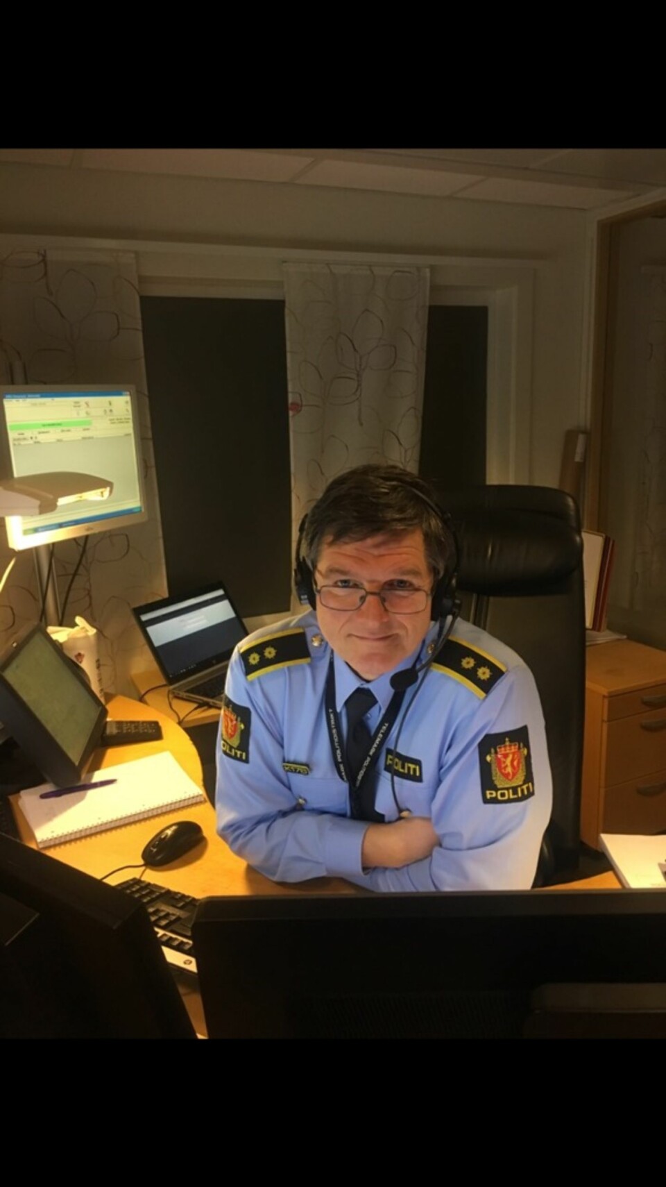 PFs styreleder Vidar Aaltvedt, her somoperasjonsleder i Sør-Øst politidistrikt