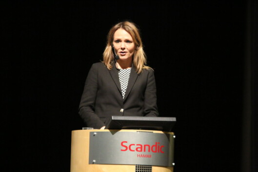 Kulturminister Linda Hofstad Helleland på Idrettsgallaseminar<br>i januar. Foto: Geir Owe Fredheim, Norges idrettsforbund Kulturminister Linda Hofstad Helleland på Idrettsgallaseminar<br>i januar. Foto: Geir Owe Fredheim, Norges idrettsforbund