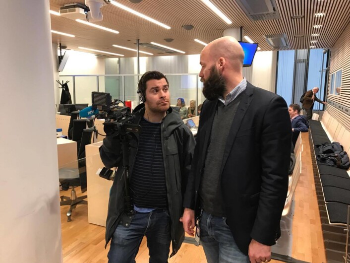 Martin Giæver og Runar Henriksen Jørstad i Oslo tingrett for å følge Eirik Jensen-saken. Foto: Glenn Slydal Johansen. Martin Giæver og Runar Henriksen Jørstad i Oslo tingrett for å følge Eirik Jensen-saken. Foto: Glenn Slydal Johansen.