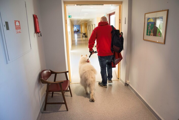 Det er alltid noen som venter på at besøksduoen fra Røde Kors skal komme. Foto: Kari Kløvstad Det er alltid noen som venter på at besøksduoen fra Røde Kors skal komme. Foto: Kari Kløvstad