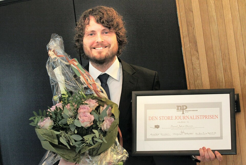 Bernt Jakob Oksnes er tidligere vinner av Den store journalistprisen for «Den usynlige». Foto: Kathrine Geard