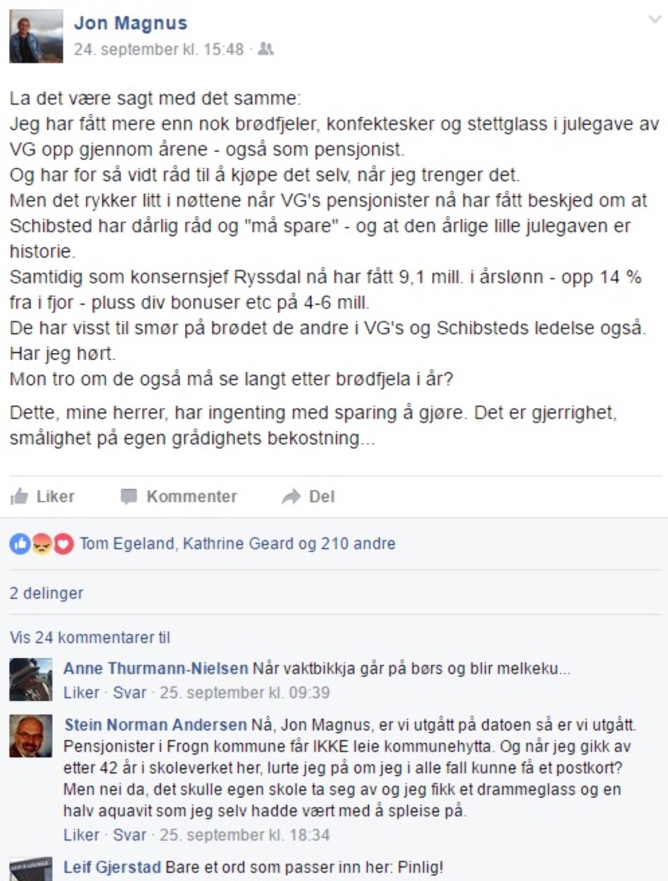 VG-klubben ofrer gjerne julegaver for å beholde fast ansatte