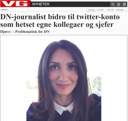Dette var det første (justerte) oppslaget om<br>@fruhjorth-saken på VG Nett 22. juni i år. Dette var det første (justerte) oppslaget om<br>@fruhjorth-saken på VG Nett 22. juni i år.