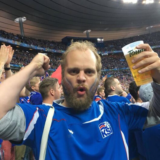 Fra tribunen i EM-kampen mellom England og Island<br>i den franske byen Nice. Foto: Privat Fra tribunen i EM-kampen mellom England og Island<br>i den franske byen Nice. Foto: Privat