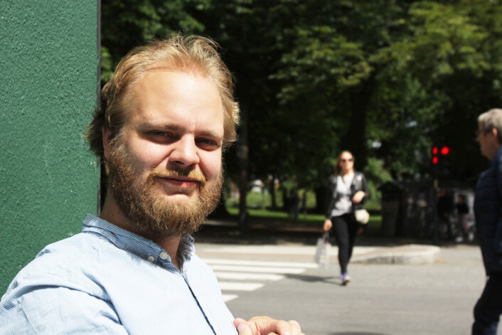 Stilen hans er halsbrekkende og sprø, men Mímir Kristjánsson tror han er mer seriøs nå enn før.<br>Foto: Martin Huseby Jensen Stilen hans er halsbrekkende og sprø, men Mímir Kristjánsson tror han er mer seriøs nå enn før.<br>Foto: Martin Huseby Jensen
