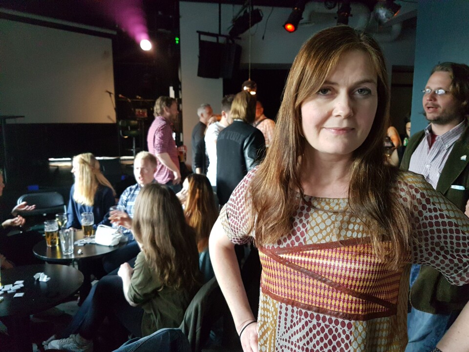 Hege Fagerheim er streikegeneral for NRKJ og holdt appell på meklingsvaken i Oslo onsdag kveld. Foto: Bjørn Åge Mossin Hege Fagerheim er streikegeneral for NRKJ og holdt appell på meklingsvaken i Oslo onsdag kveld. Foto: Bjørn Åge Mossin