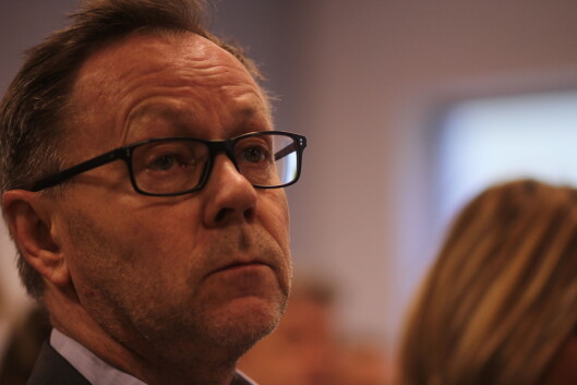 John Arne Markussen i Dagbladet tar papirfall<br>med fatning. Foto: Martin Huseby Jensen John Arne Markussen i Dagbladet tar papirfall<br>med fatning. Foto: Martin Huseby Jensen