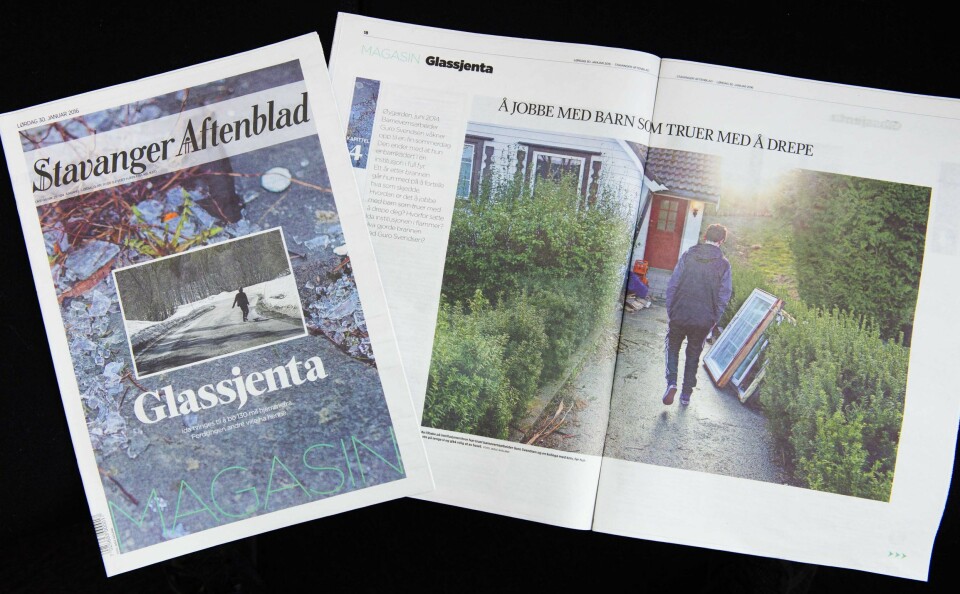 Glassjenta-prosjektet ble publisert lørdag 30. januar. Foto: Fredrik Refvem, Stavanger Aftenblad