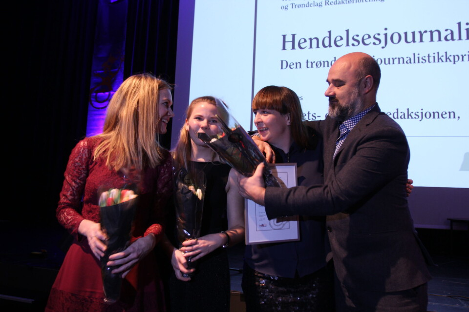 Adressa fikk pris for årets hendelsesnyhet Adressa fikk pris for årets hendelsesnyhet
