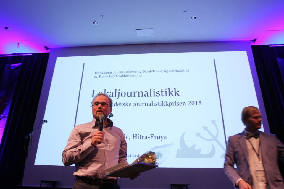 Vinner av årets lokaljournalistikkpris Lars Otto Eide. Vinner av årets lokaljournalistikkpris Lars Otto Eide.