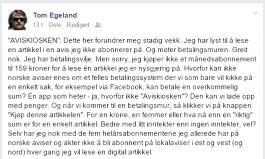 Fra Facebook. Fra Facebook.