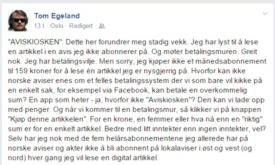 Fra Facebook. Fra Facebook.