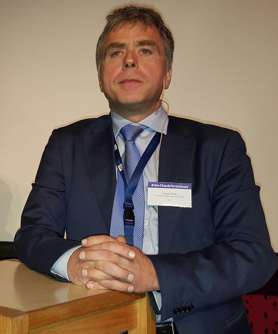 Helge Eide er områdedirektør i kommunenesorganisasjon KS. Foto: Bjørn Åge Mossin Helge Eide er områdedirektør i kommunenesorganisasjon KS. Foto: Bjørn Åge Mossin