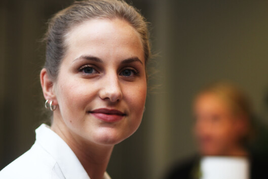 Ingrid Tinmannsvik er leder i NJ student i Volda og<br>sentralt.<br>Foto: Martin Huseby Jensen. Ingrid Tinmannsvik er leder i NJ student i Volda og<br>sentralt.<br>Foto: Martin Huseby Jensen.