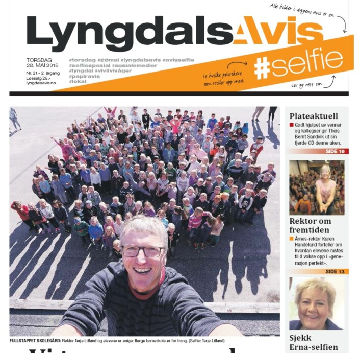 Lyngdals Avis selfie-utgave