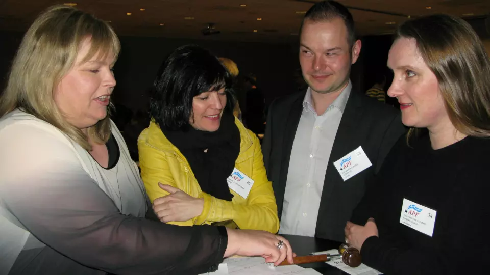 Fra venstre Elin Floberghagen, Kjersti Løken Stavrum, Jon Martin Larsen og Eva Stenbro. Foto: Bjørn Åge Mossin