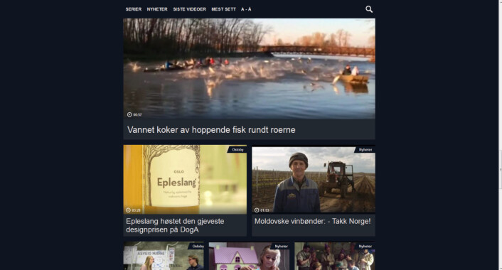 Slik lå videoen tilgjengelig i Aftenpostens web-TV torsdag morgen. Slik lå videoen tilgjengelig i Aftenpostens web-TV torsdag morgen.