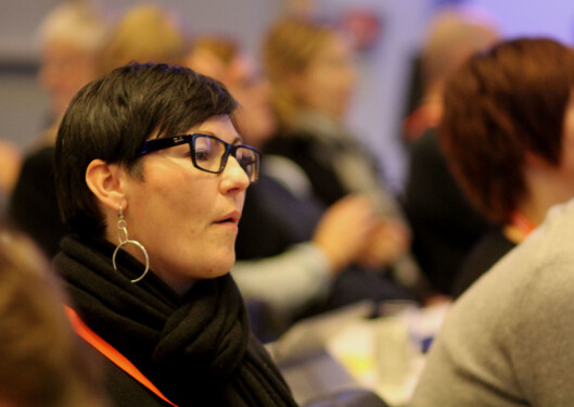 Monica White Martinsen fra Nordland representerer NRK konsernlag og er kandidat til det nye landsstyret. Foto: Martin Huseby Jensen. Monica White Martinsen fra Nordland representerer NRK konsernlag og er kandidat til det nye landsstyret. Foto: Martin Huseby Jensen.
