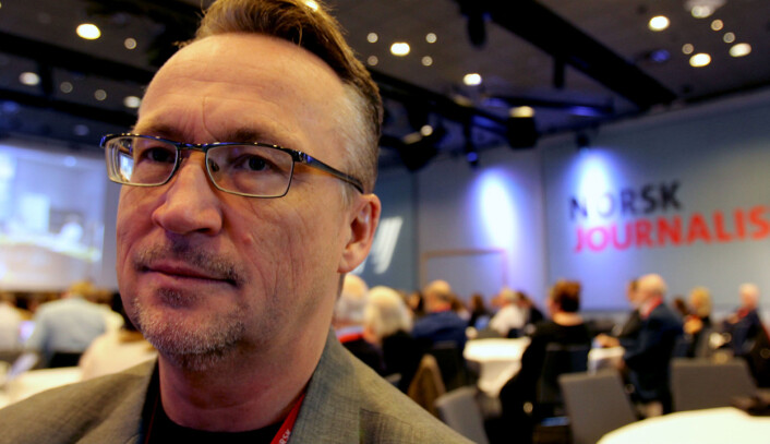 Torbjørn Brenna, sekretariatsleder i Norsk Journalistlag er på sitt første NJ-landsmøte. Foto: Martin Huseby Jensen. Torbjørn Brenna, sekretariatsleder i Norsk Journalistlag er på sitt første NJ-landsmøte. Foto: Martin Huseby Jensen.