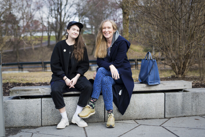 Hanna von Bergen og Christina Skreiberg lager podkasten Frilanslivet. Foto: Kristine Lindebø Hanna von Bergen og Christina Skreiberg lager podkasten Frilanslivet. Foto: Kristine Lindebø