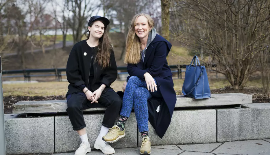 Hanna von Bergen og Christina Skreiberg lager podcasten Frilanslivet. Foto: Kristine Lindebø